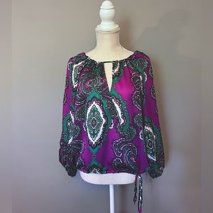 Vintage Paisley Open Blouse